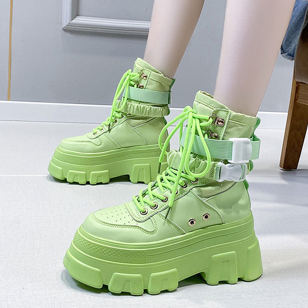 BUCKLE PLATFORM BOOTS