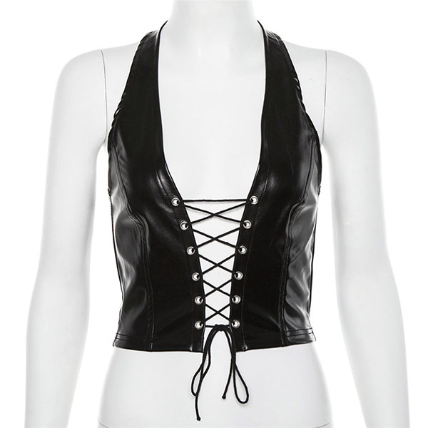 LACEUP HALTER VEST