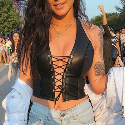 LACEUP HALTER VEST
