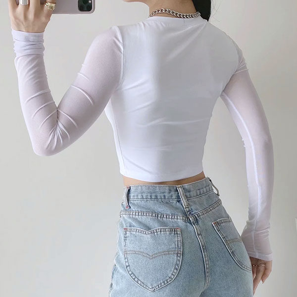 SHEER BARE TOP