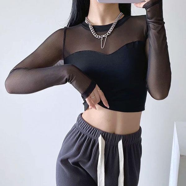 SHEER BARE TOP