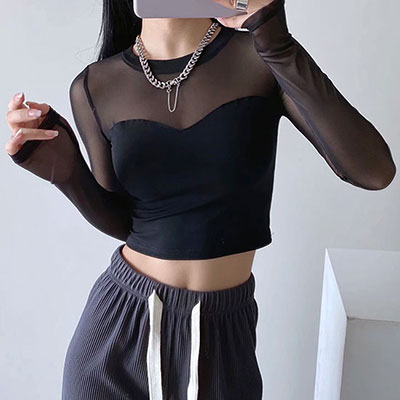 SHEER BARE TOP