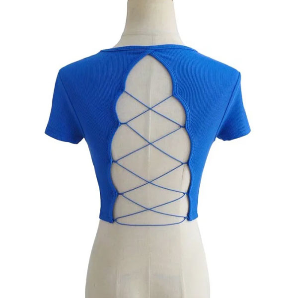 BACKLACE RIB T-SHIRT