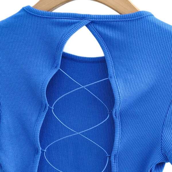 BACKLACE RIB T-SHIRT