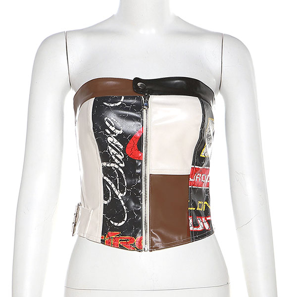 ECO LEATHER REMAKE BARE TOP
