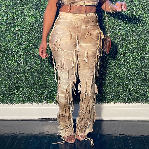 CRAZY FRINGE PANTS