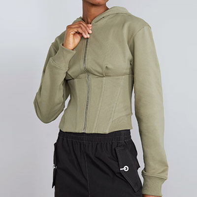 LAYERED ZIP HOODIE