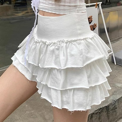 JERSEY FRILL SKIRT