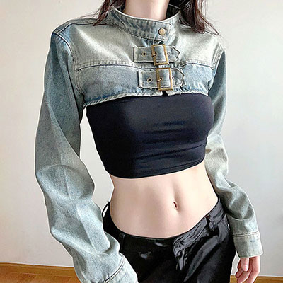 HIGH CUT DENIM JACKET