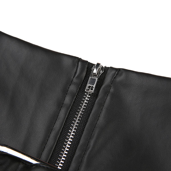 ECO LEATHER PLEATS SKIRT