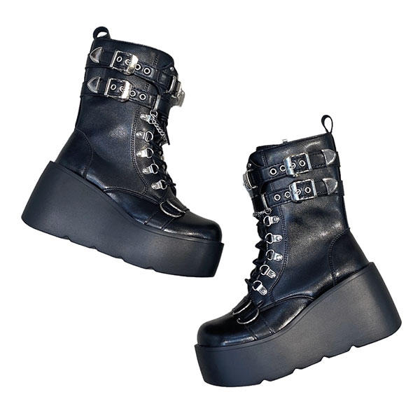 BUCKLE PLATFORM BOOTS