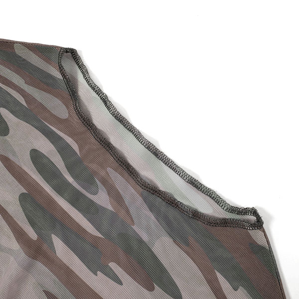 ASYMMETRY CUT CAMO CUTSEW