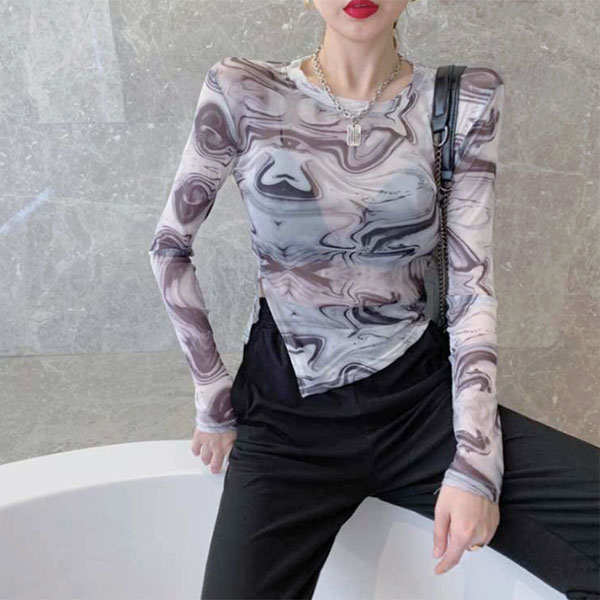 MARBLE SHEER TOP