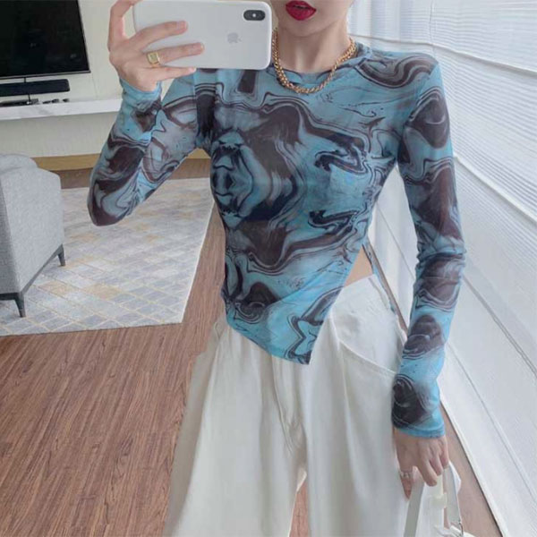 MARBLE SHEER TOP