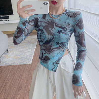 MARBLE SHEER TOP