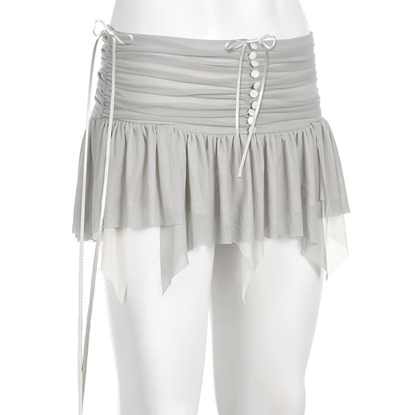 SHIRRING SHEER SKIRT