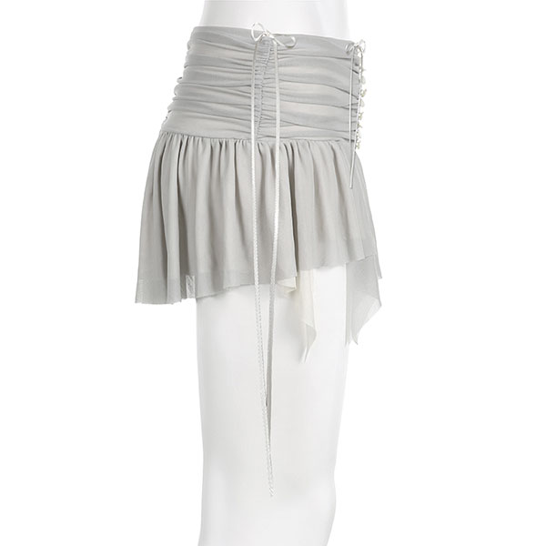 SHIRRING SHEER SKIRT