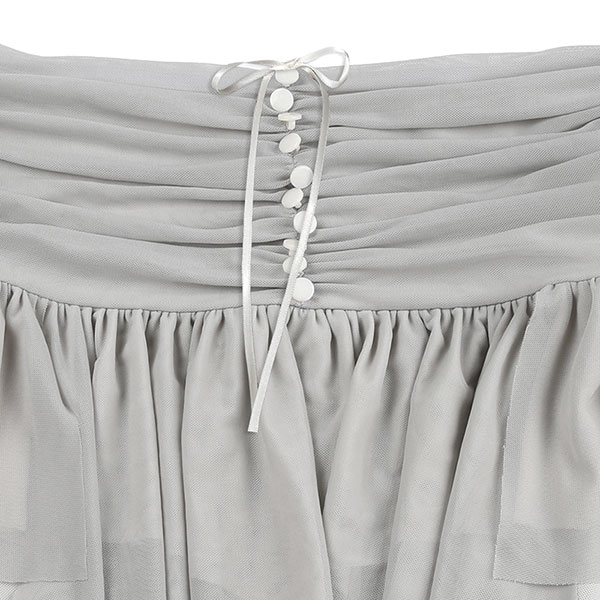 SHIRRING SHEER SKIRT