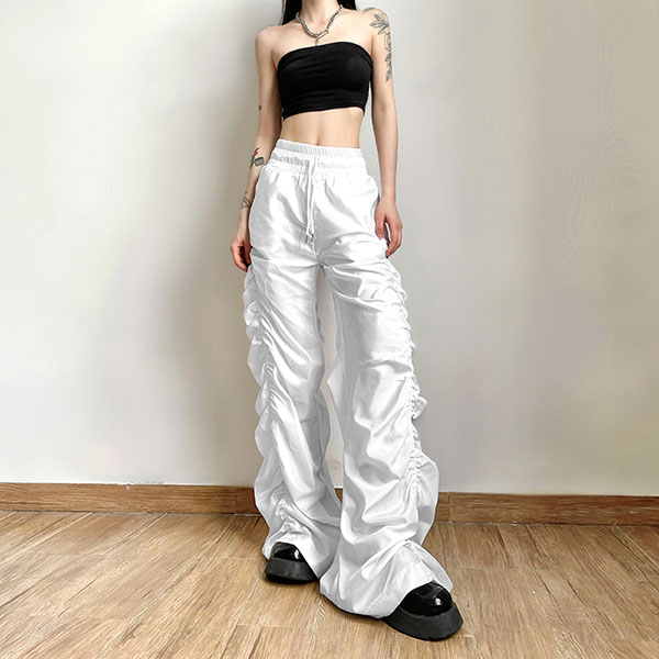 SHIRRING WIDE PANTS