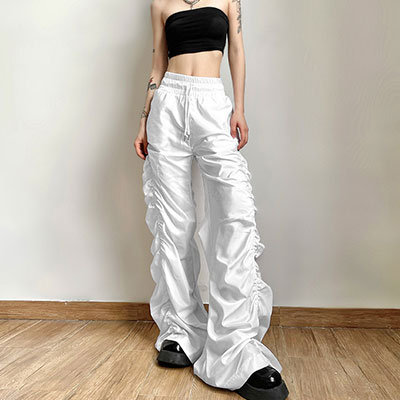 SHIRRING WIDE PANTS