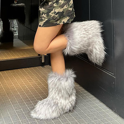 BEAR FUR BOOTS