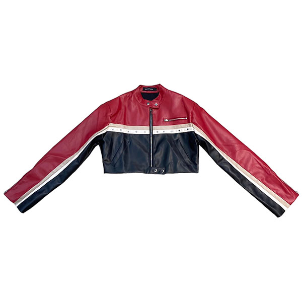STONE CROPPED RIDERS JACKET
