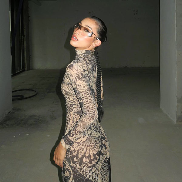 PATTERN SHEER ONEPIECE