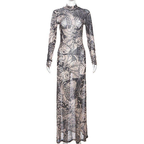 PATTERN SHEER ONEPIECE