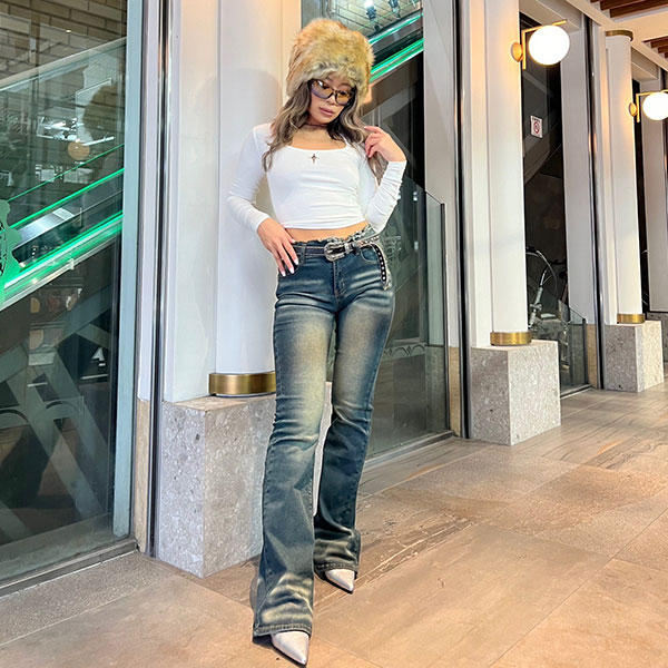 FLARE DENIM PANTS