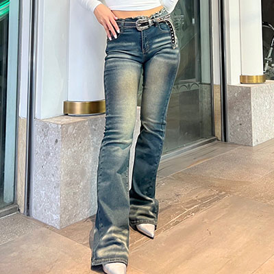 FLARE DENIM PANTS