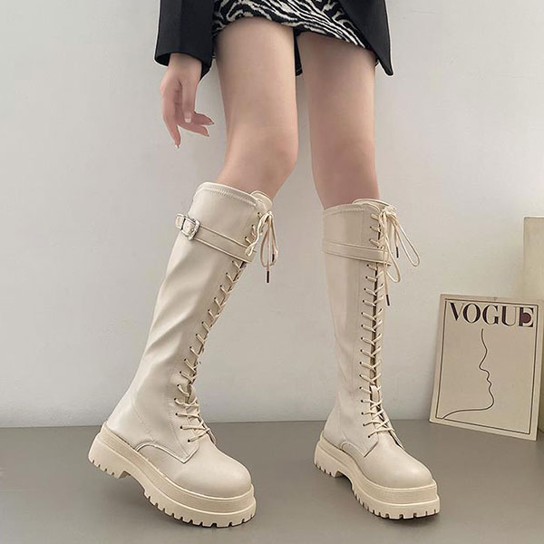 LACEUP PLATFORM BOOTS