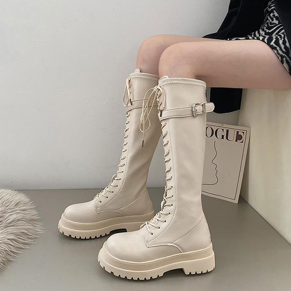 LACEUP PLATFORM BOOTS