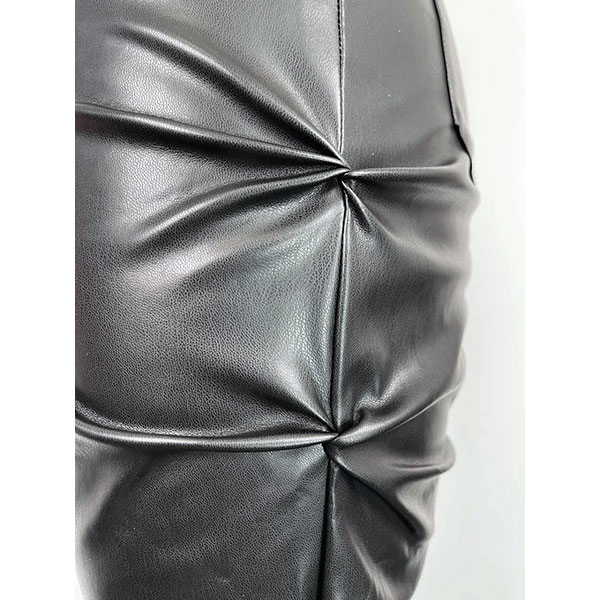 ECO LEATHER SHIRRING PANTS