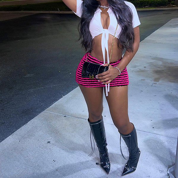 BORDER MINI SKIRT