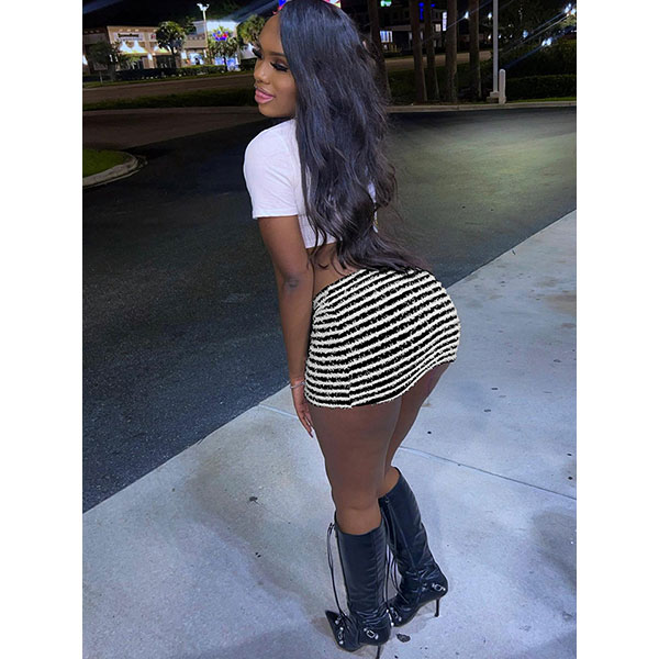BORDER MINI SKIRT