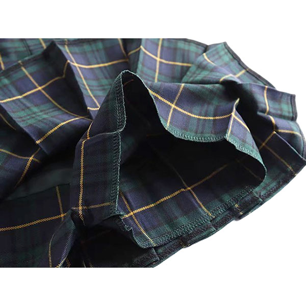 CHECK PLEATS SKIRT