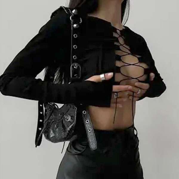 HOLLOW LACEUP CUTSEW