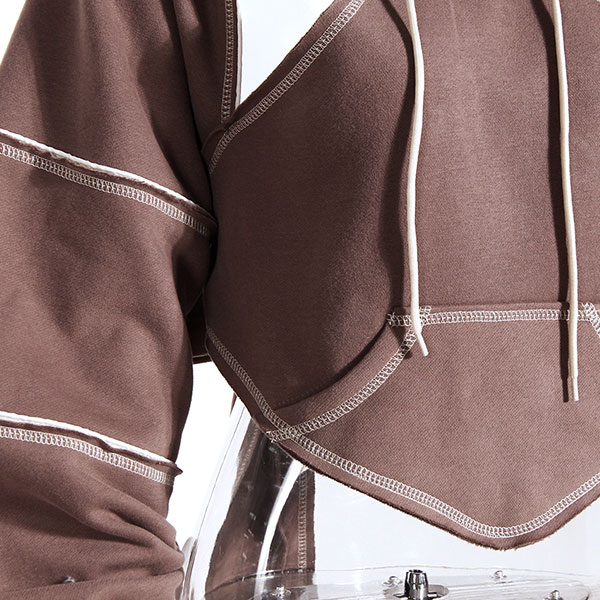 HOLLOW BIG RIBBON HOODIE