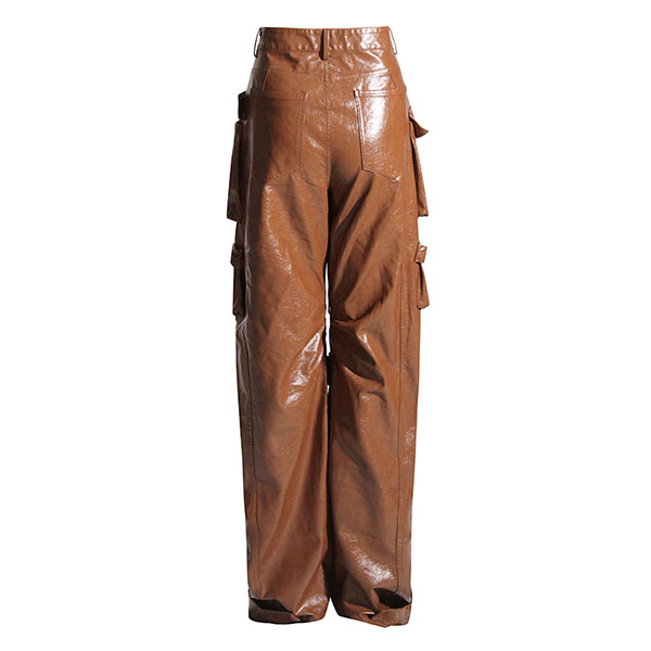 ECO LEATHER MULTI CARGO PANTS