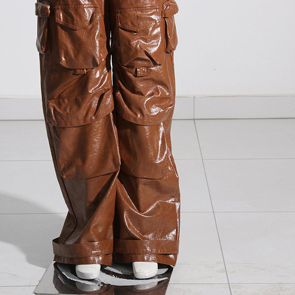 ECO LEATHER MULTI CARGO PANTS