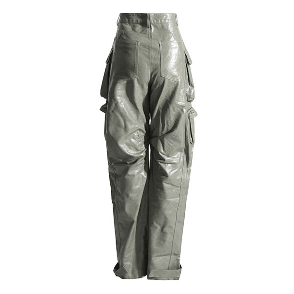 ECO LEATHER MULTI CARGO PANTS