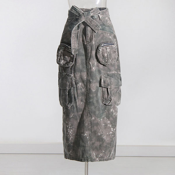 ARMY CARGO LONG SKIRT