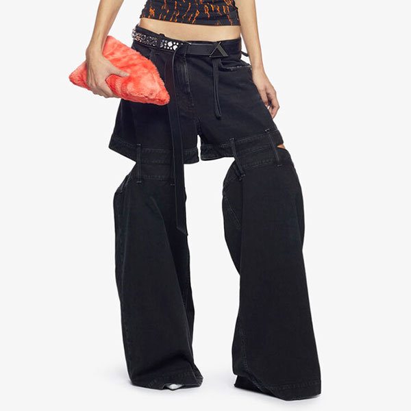 HOLLOW WIDE LED PANTS