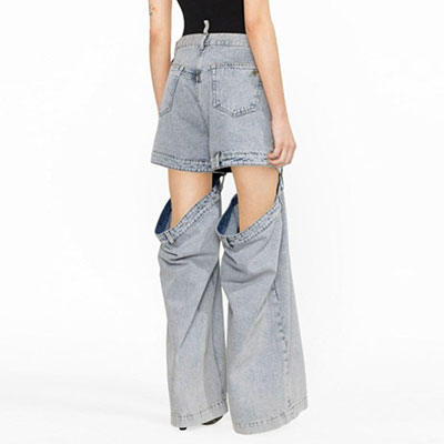 HOLLOW WIDE LED PANTS