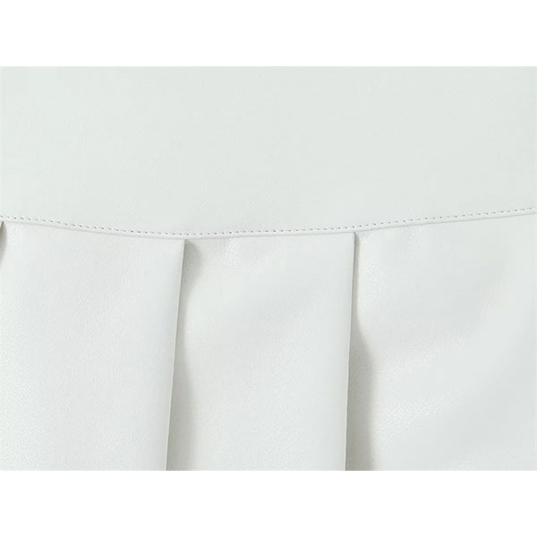 ECO LEATHER PLEATS SKIRT