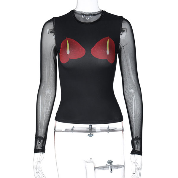 FLOWER SEETHROUGH CUTSEW