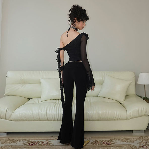 JERSEY FLARE PANTS