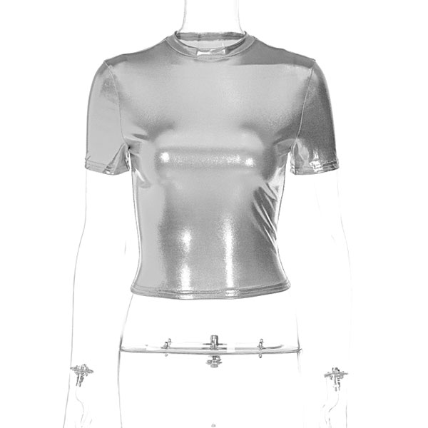 METALLIC TIGHT T-SHIRT