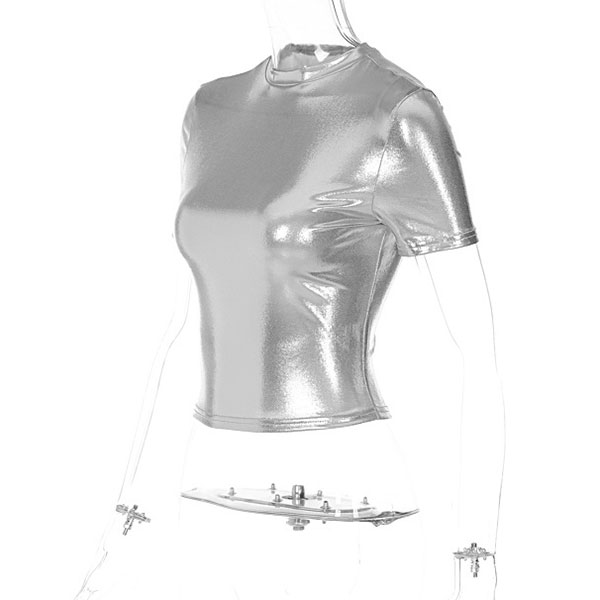 METALLIC TIGHT T-SHIRT
