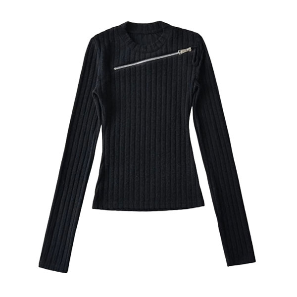 ZIP RIB KNIT
